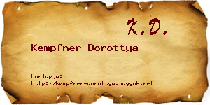 Kempfner Dorottya névjegykártya